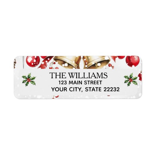 Pine Tree Christmas Holiday  ラベル (正面)