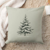 Pine Tree Covered with snow クッション (ブランケット)
