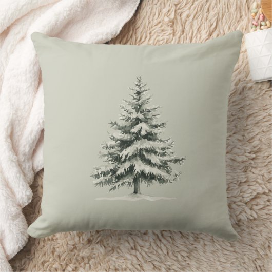 Pine Tree Covered with snow クッション (ブランケット)