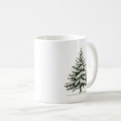 Pine Tree Covered with snow コーヒーマグカップ (正面右)