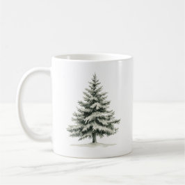 Pine Tree Covered with snow コーヒーマグカップ