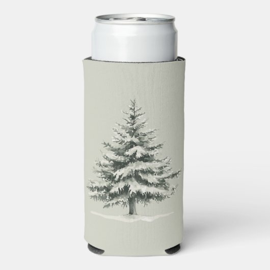 Pine Tree Covered with snow スリム缶クーラー (Seltzer裏面)