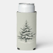 Pine Tree Covered with snow スリム缶クーラー (Seltzer正面)