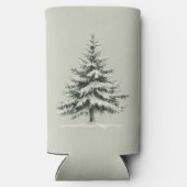 Pine Tree Covered with snow スリム缶クーラー (裏面)
