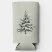 Pine Tree Covered with snow スリム缶クーラー (正面)