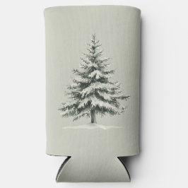 Pine Tree Covered with snow スリム缶クーラー
