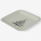 Pine Tree Covered with snow ペーパープレート (傾斜あり)