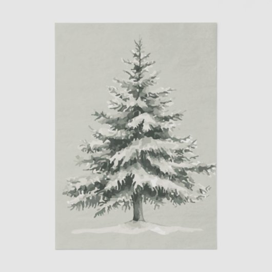 Pine Tree Covered with snow 薄葉紙 (正面)