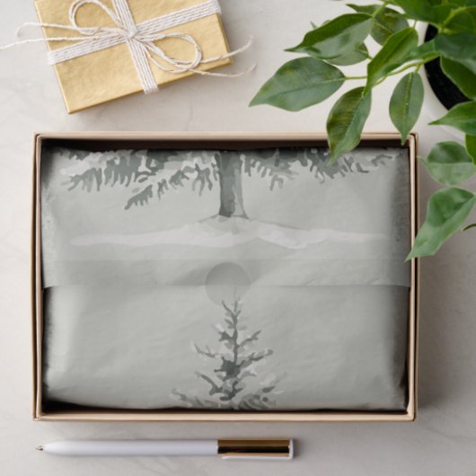 Pine Tree Covered with snow 薄葉紙 (ギフト)
