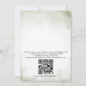 Pine Tree Deer Forest Mountain QR Code Wedding 招待状 (裏面)