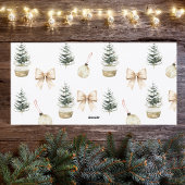 Pine Tree Elegant Bow Photo Elegant Christmas シーズンカード