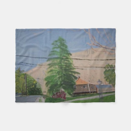 Pine Tree Fleece Blanket, Small フリースブランケット (正面(横))