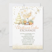 Pine Tree Gingerbread Cookies Cocktail Christmas 招待状 (正面)