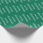 Pine Tree Green Template Merry Christmas Text Gift ラッピングペーパー (角)
