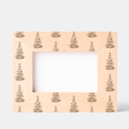 Pine Tree Pattern レーザー彫刻フレーム (正面)