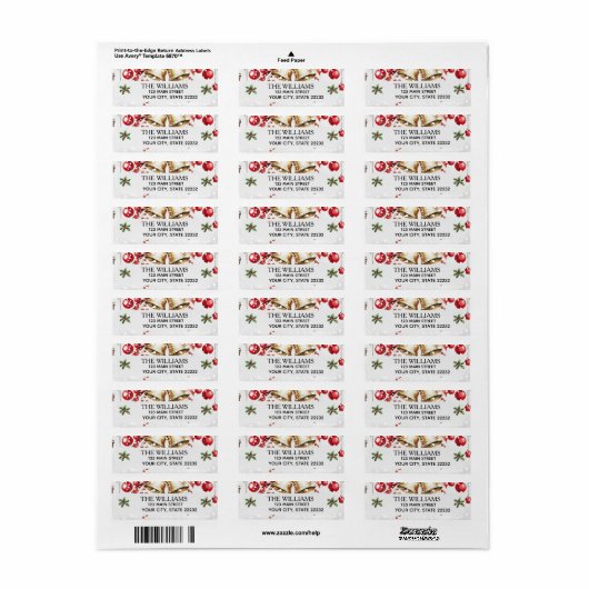 Pine Tree Photo Frame Christmas Holiday  ラベル (フルシート)