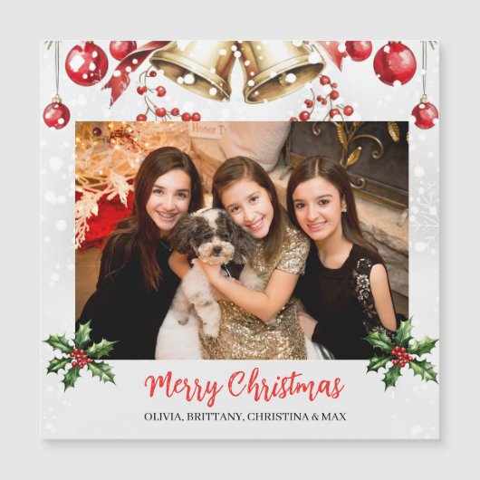 Pine Tree Photo Frame Christmas Holiday card (正面)