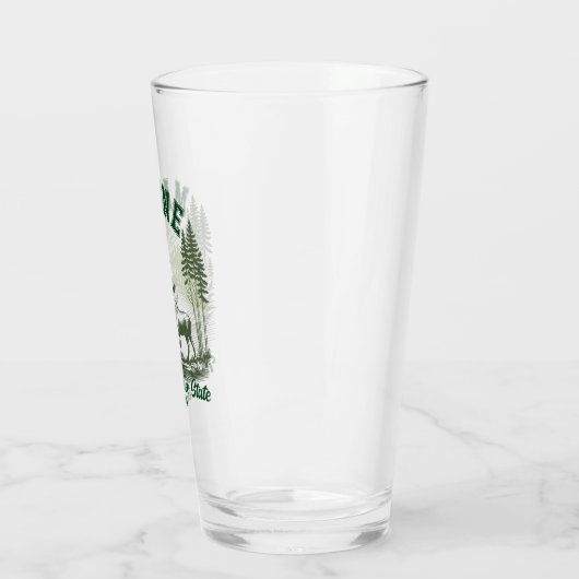 Pine Tree State Moose and River Artwork タンブラーグラス (左)