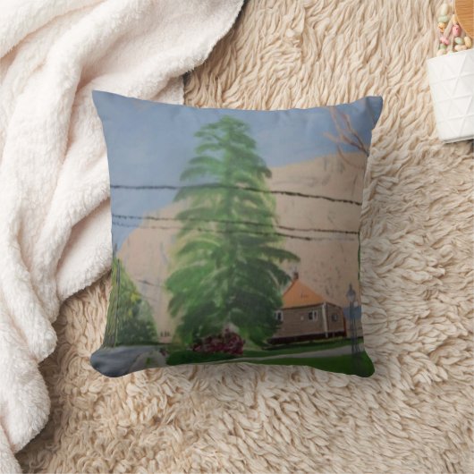 Pine Tree Throw Pillow, Throw Pillow 16" x 16" クッション (ブランケット)