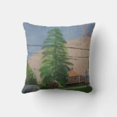 Pine Tree Throw Pillow, Throw Pillow 16" x 16" クッション (裏面)