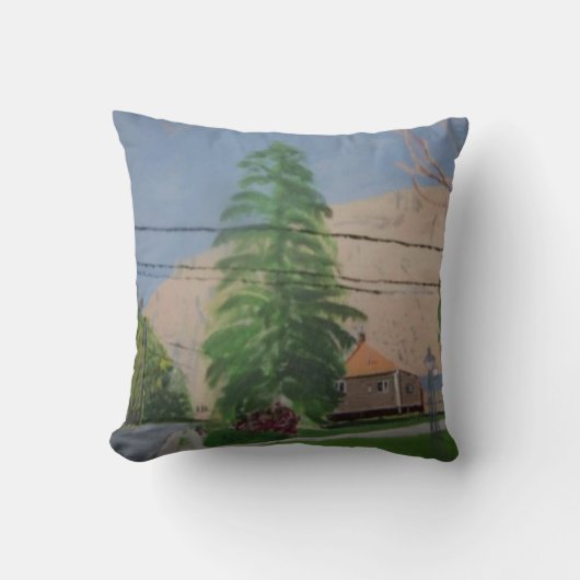 Pine Tree Throw Pillow, Throw Pillow 16" x 16" クッション (正面)