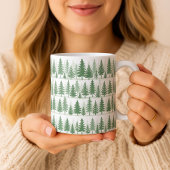 Pine Tree Watercolor Mug Forest Greenery Botanical コーヒーマグカップ
