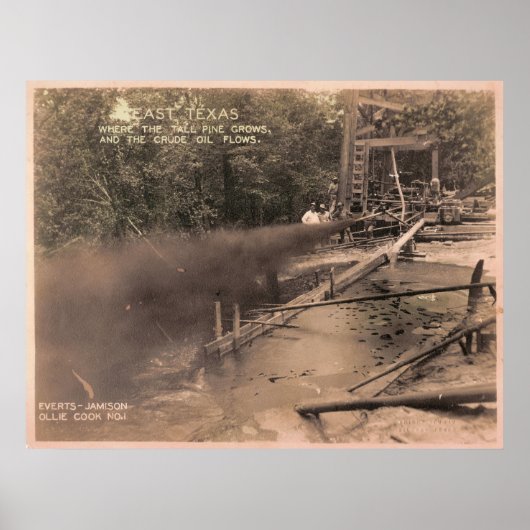 Pine Trees & Crude Oil, Kilgore, TX 1931 ポスター (正面)