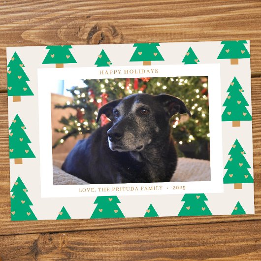 Pine Trees Holiday Photo Card シーズンカード