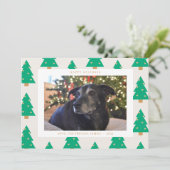 Pine Trees Holiday Photo Card シーズンカード (スタンド正面)