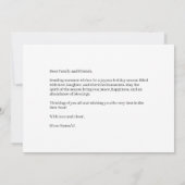 Pine Trees Holiday Photo Card シーズンカード (裏面)