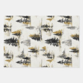 Pine trees scenery landscape ラッピングペーパーシート (正面3)