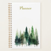 Pine Trees Watercolor Annual Planner  プランナー手帳 (正面)
