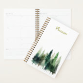 Pine Trees Watercolor Annual Planner プランナー手帳 (ディスプレー)