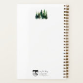 Pine Trees Watercolor Spiral Notebook  ノートブック (裏面)