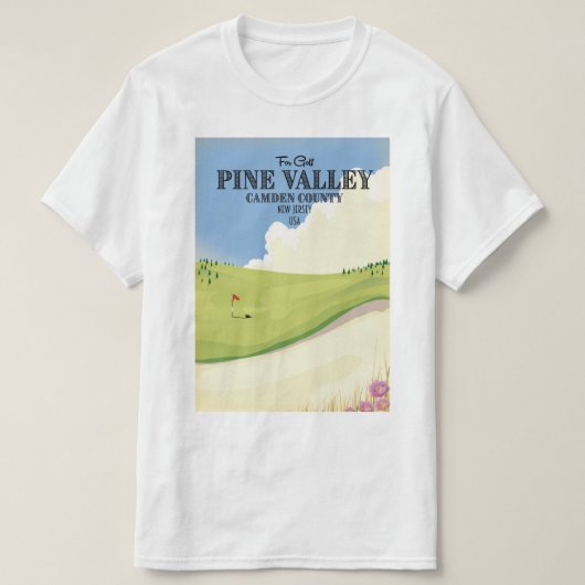 Pine Valley Camden郡 ニュージャージー州 アメリカ ゴルフ Tシャツ (デザイン正面)