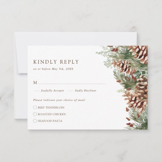 Pine Winter RSVPカード (正面)