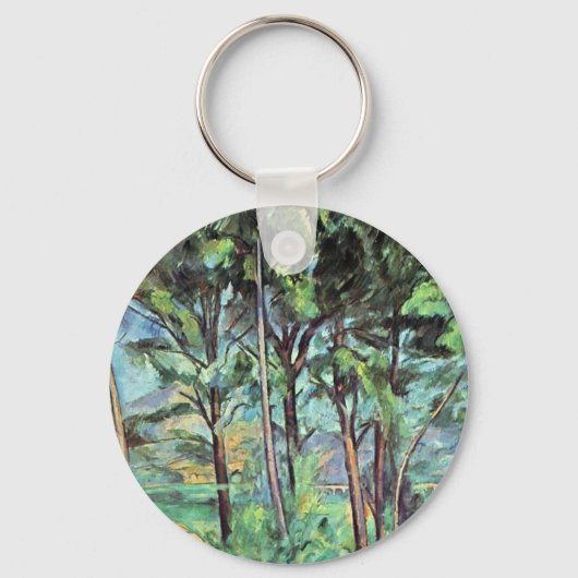Pine with Viaduct by Paulセザンヌヴィンテージ・アート キーホルダー (正面)