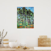 Pine with Viaduct by Paulセザンヌヴィンテージ・アート ポスター (キッチン)