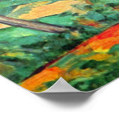 Pine with Viaduct by Paulセザンヌヴィンテージ・アート ポスター (角)