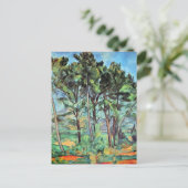 Pine with Viaduct by Paulセザンヌヴィンテージ・アート ポストカード (スタンド正面)