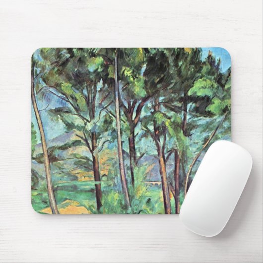 Pine with Viaduct by Paulセザンヌヴィンテージ・アート マウスパッド (マウス)