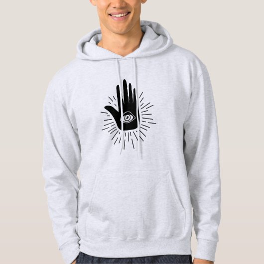Pineal Hamsa手の松果眼の精神の啓発 パーカ (正面)