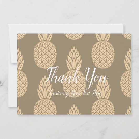Pineappleありがとう金ゴールド サンキューカード (正面)