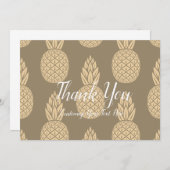 Pineappleありがとう金ゴールド サンキューカード (正面/裏面)