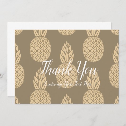 Pineappleありがとう金ゴールド サンキューカード (正面/裏面)