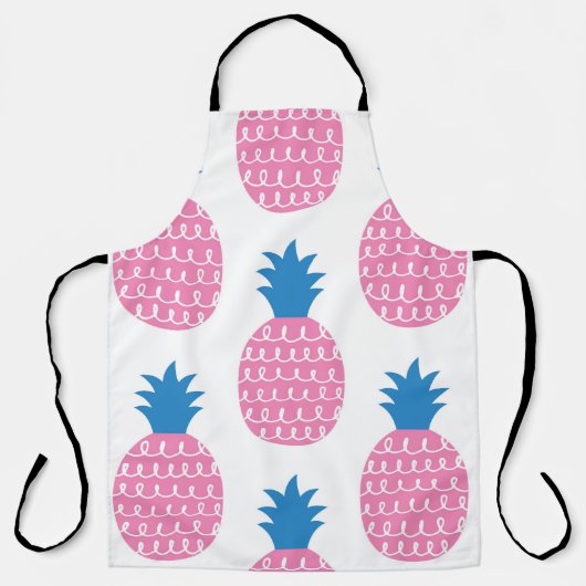 Pineappleおもしろい、ヴィンテージシームレスデザイン。 エプロン (正面)