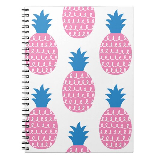 Pineappleおもしろい、ヴィンテージシームレスデザイン。 ノートブック (正面)