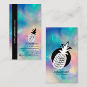 Pineappleお洒落シンプル白黒Anyサービス 名刺 (正面/裏面)