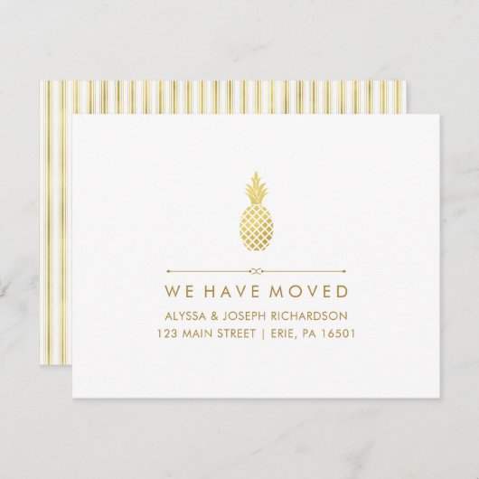 Pineappleとの新しエレガントいアドレス 案内状 (正面/裏面)