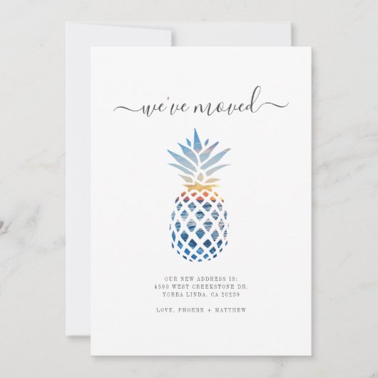 Pineappleのアドレス変更を移動した 案内状 (正面)